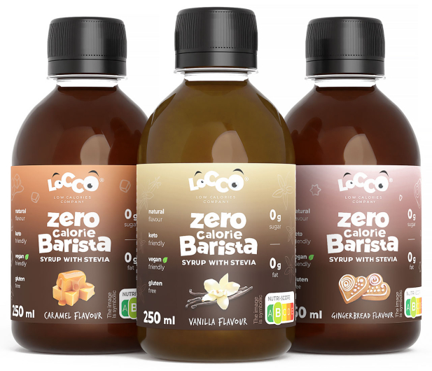 AmerPharma LoCCo 0 kcal syrop Barista ze stewią 3x250 ml Karmel/ Wanili - 1503781 - zdjęcie